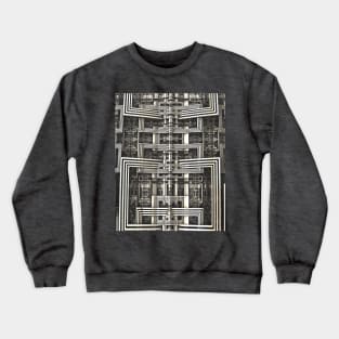 White Lines Mandlebulb Fractal Crewneck Sweatshirt